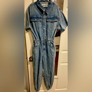 Zara girls jean jumpsuit, size 13-14, Never Worn